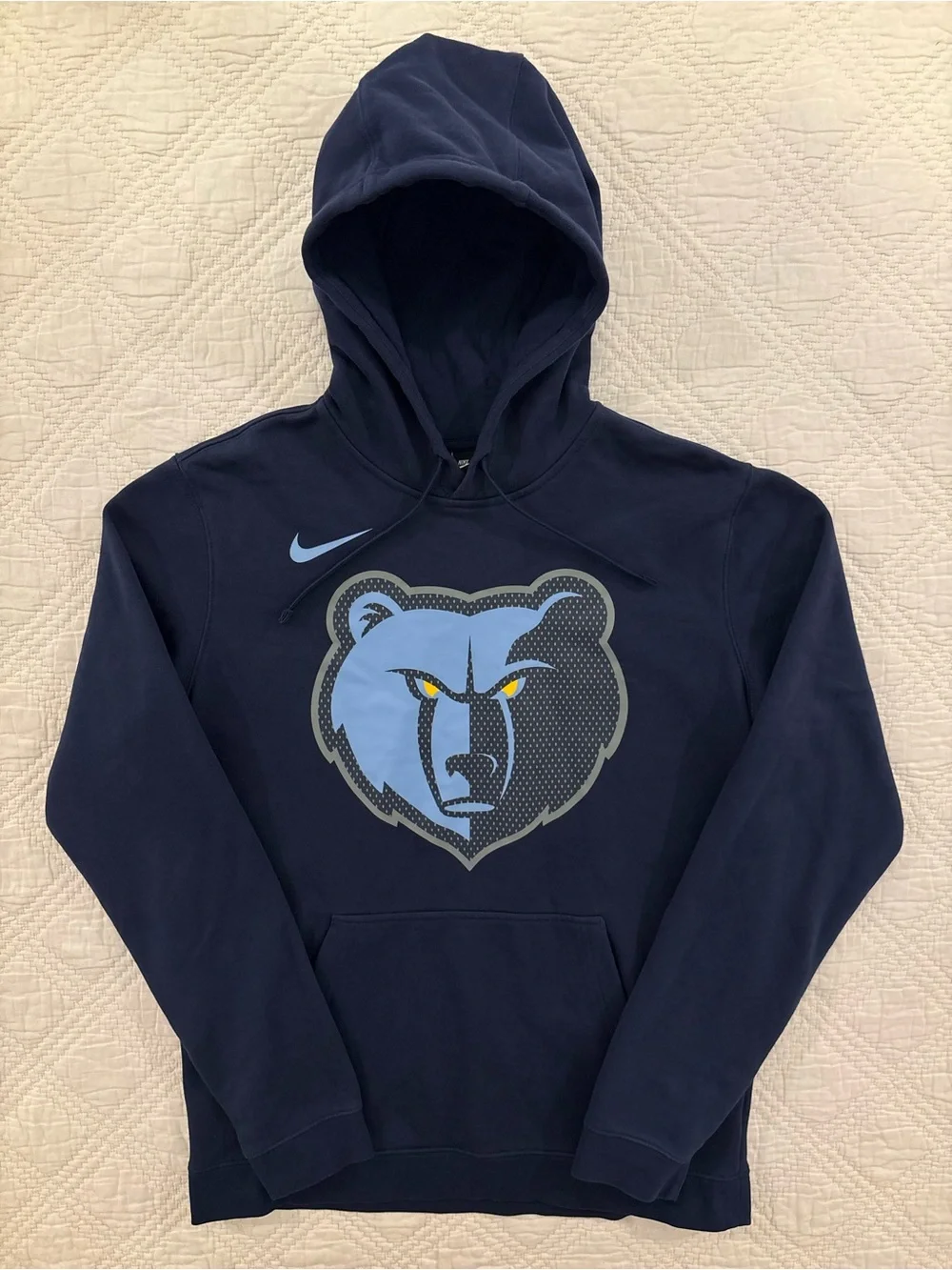 Memphis Grizzlies Nike Hoodie Mens M Pullover Sweatshirt Navy NBA Gym Workout
